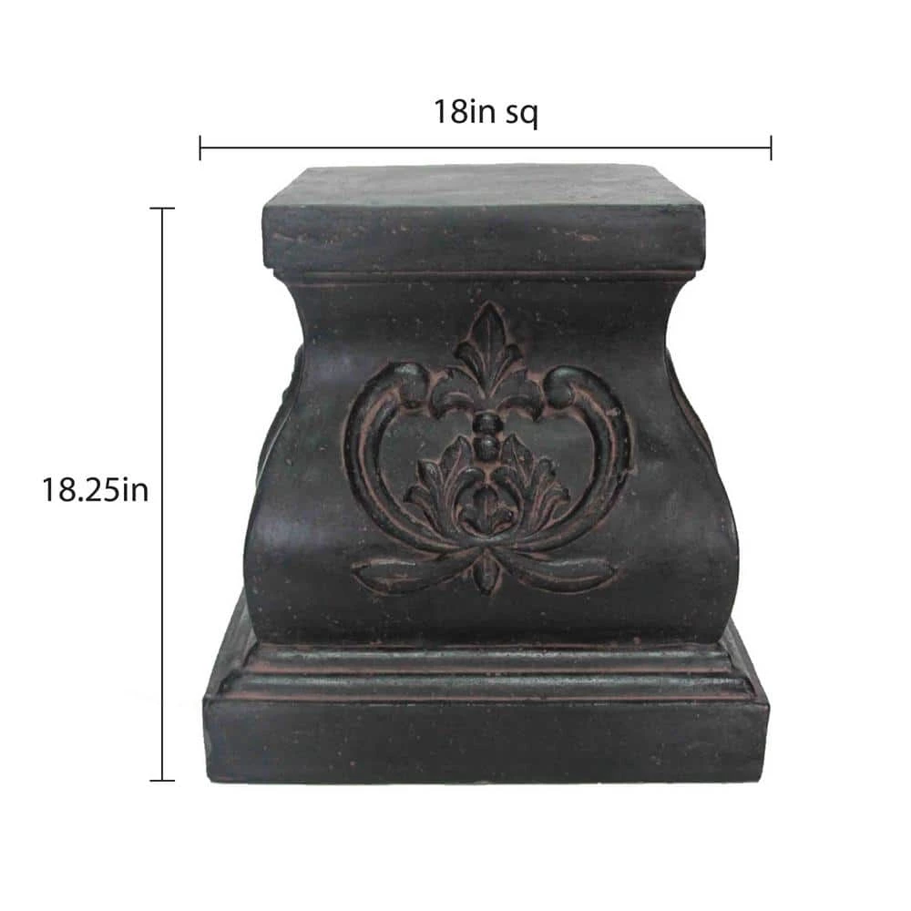 Best Pirce ๐ MPG 18.25 in. Aged Charcoal Finish Stone Fiberglass Pedestal ๐ - Image 2