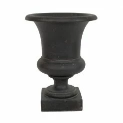 Outlet 🧨 MPG 17 in. x 22 in. Cast Stone Fiberglass Medici Urn in Aged Charcoal Finish 🔔