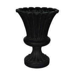 Best reviews of βοΈ MPG 22 in. x 29-1/4 in. Cast Stone Fiberglass Long Leaf Urn in Aged Charcoal π