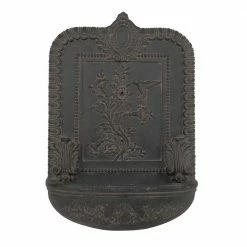 Best Sale 🎉 MPG 34.25 in. H Cast Stone Wall Fountain with LED Light - Aged Charcoal 🥰