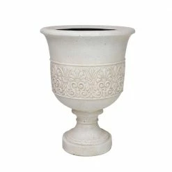 Best reviews of π MPG 28 in. H Aged White Cast Stone Fiberglass Veranda Urn Planter π―