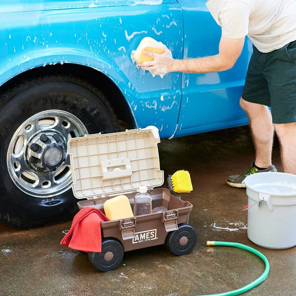 Brand new 🔥 Ames 4 cu.ft. Plastic Rolling and Storage Lawn and Garden Cart 🔔 - Image 4