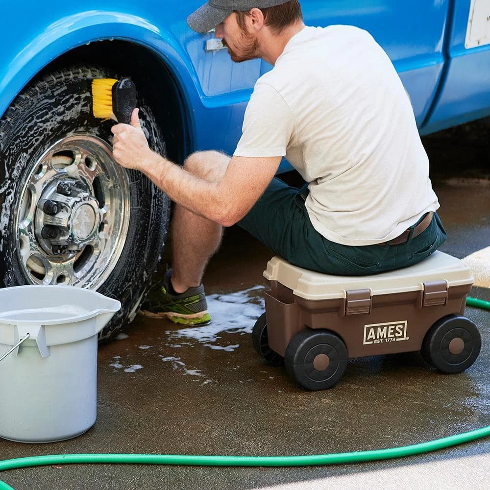 Brand new 🔥 Ames 4 cu.ft. Plastic Rolling and Storage Lawn and Garden Cart 🔔 - Image 7