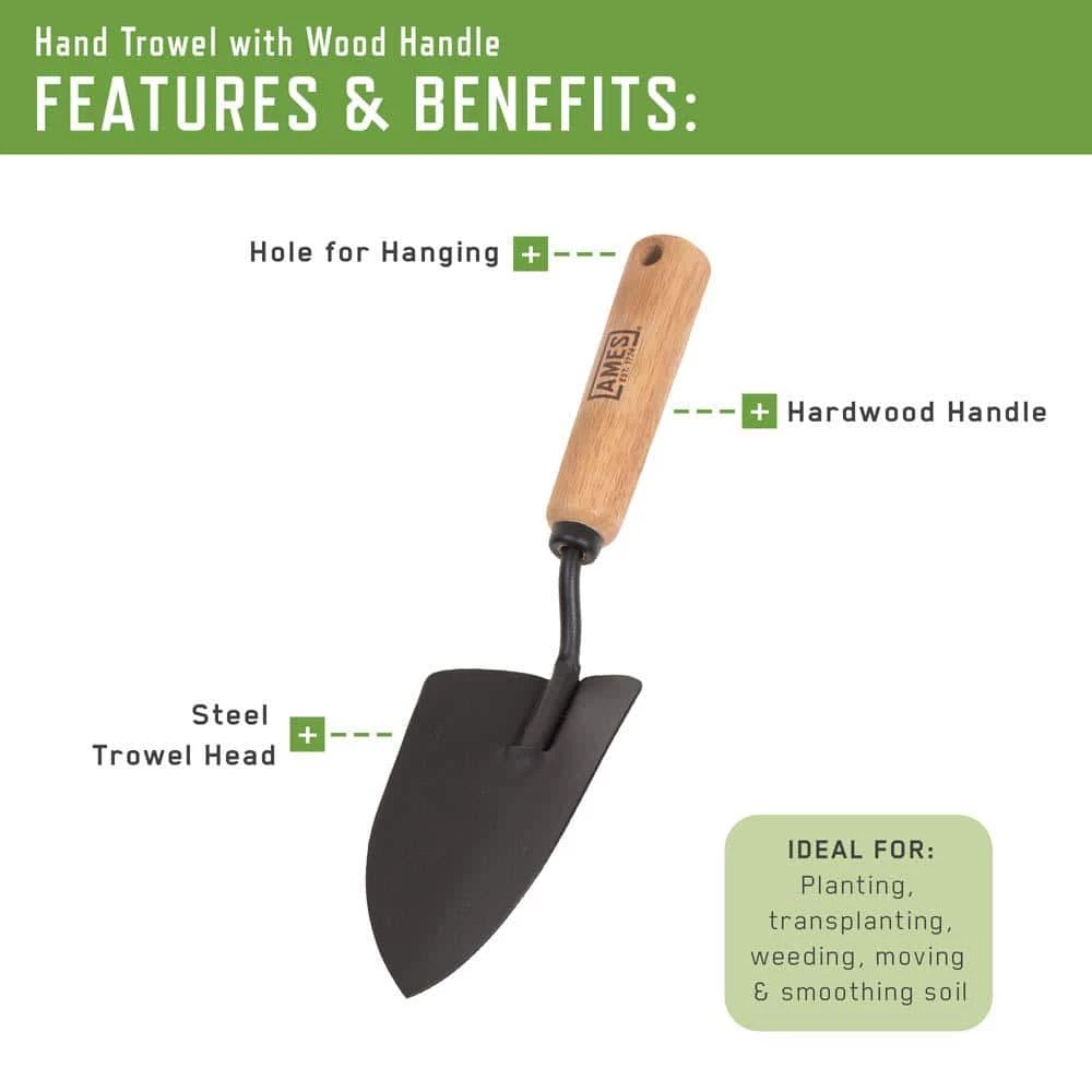Outlet ๐งจ Ames 5.3 in. Garden Trowel with Wood Handle โญ - Image 6
