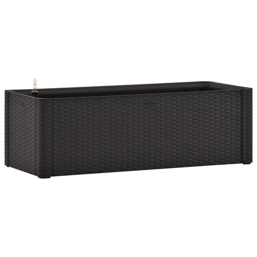 Cheapest 👏 TIRAMISUBEST 39.4 in. x 16.9 in. x 13 in. Anthracite PP Garden Raised Bed Planter Boxes with Self Watering System ✔️