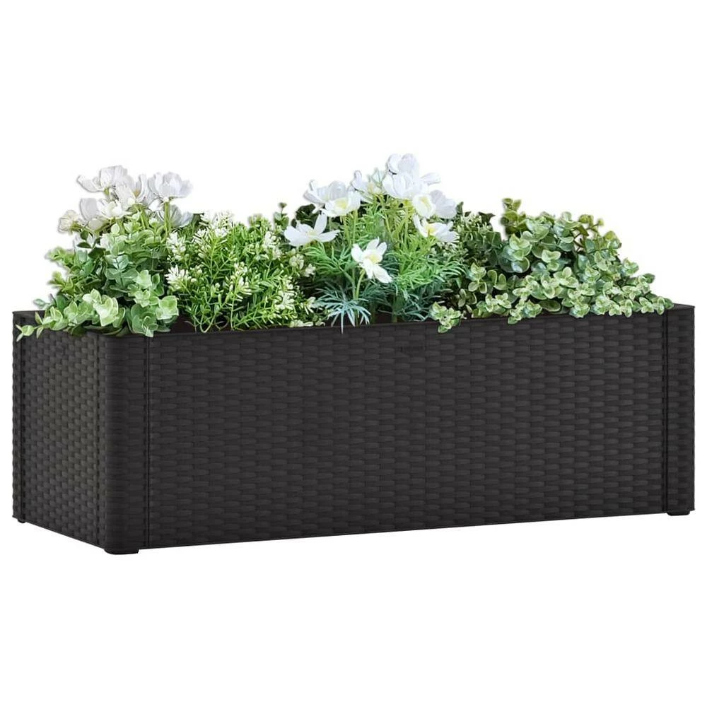 Cheapest 👏 TIRAMISUBEST 39.4 in. x 16.9 in. x 13 in. Anthracite PP Garden Raised Bed Planter Boxes with Self Watering System ✔️ - Image 6