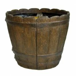 Cheapest 👏 MPG 18 in. Dia x 14.75 in. H Barrel Cast Stone Fiberglass Mailbox Barrel 🔥