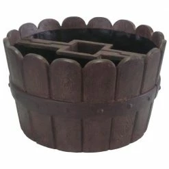 Cheapest 🌟 MPG 20 in. Dia x 12.25 in. H Barrel Cast Stone Fiberglass Mailbox Barrel 😀