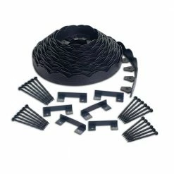Best deal 👏 ProFlex 2 in. x 100 ft. Black Polyethylene Scalloped Woodgrain No-Dig Edging Kit ✨