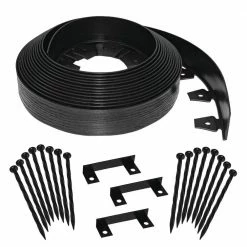 Coupon 😀 ProFlex Tall Wall 60 ft. x 2.5 in. Black Plastic No-Dig Landscape Edging Kit 🥰
