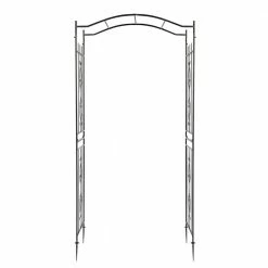 Best Sale 👏 TIRAMISUBEST 43.31 in. x 17.52 in. x 90.55 in. Garden Arbor Iron Arches Plant Climbing Frame 😍