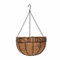 Brand new 😀 TIRAMISUBEST 14 in. Dia Iron and Coconut Palm Pad Hanging Basket Plant Holder (4-Pack) 🎁
