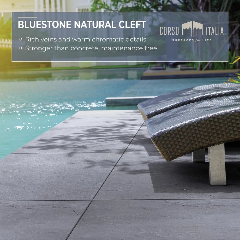 Budget ๐ Corso Italia Bluestone Natural Cleft 8 in. x 8 in. x 0.75 in. Porcelain Paver Sample โ๏ธ - Image 5