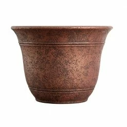 Cheapest ✔️ THE HC COMPANIES Sierra 16 in. Bronze Round Flower Garden Plastic Planter Pot ✔️
