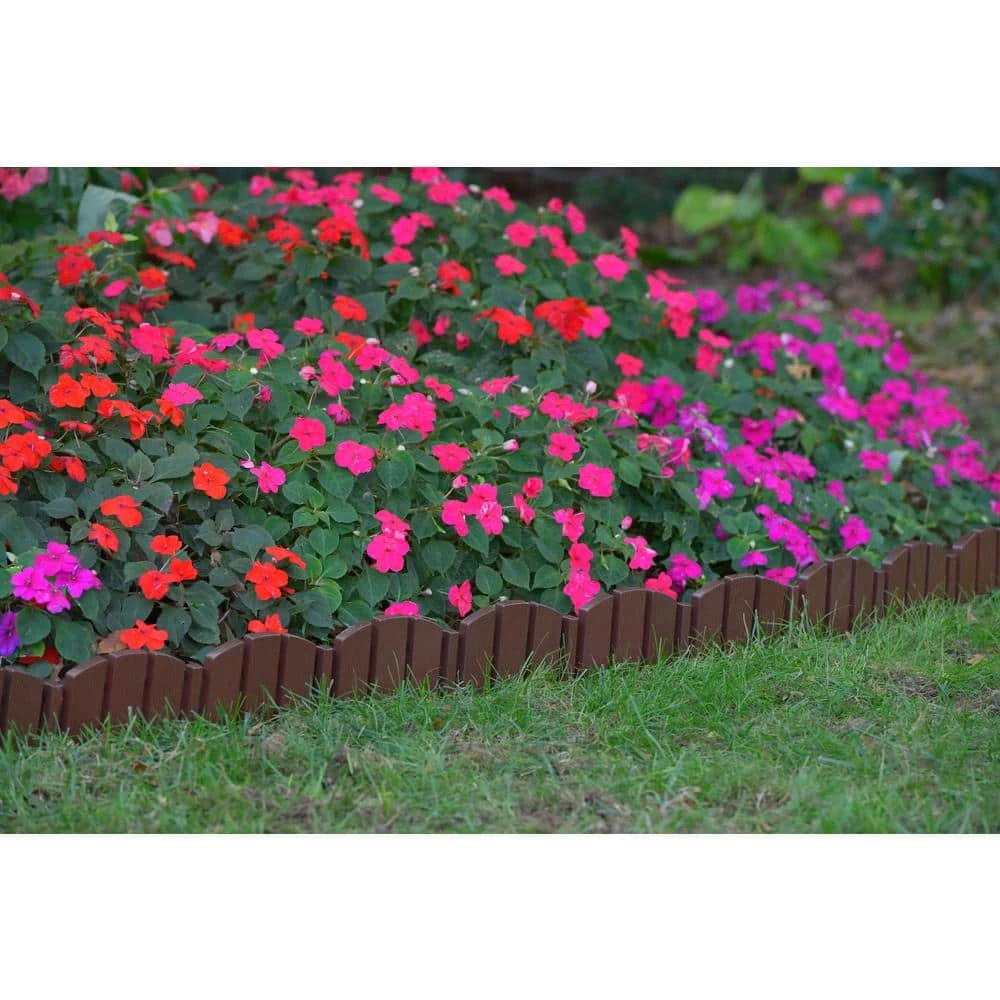 New ❤️ ProFlex 60 ft. x 4.5 in. Brown Decorative Adirondack No-Dig Plastic Landscape Edging Kit ⭐ - Image 3