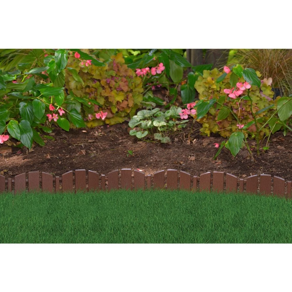 New ❤️ ProFlex 60 ft. x 4.5 in. Brown Decorative Adirondack No-Dig Plastic Landscape Edging Kit ⭐ - Image 7