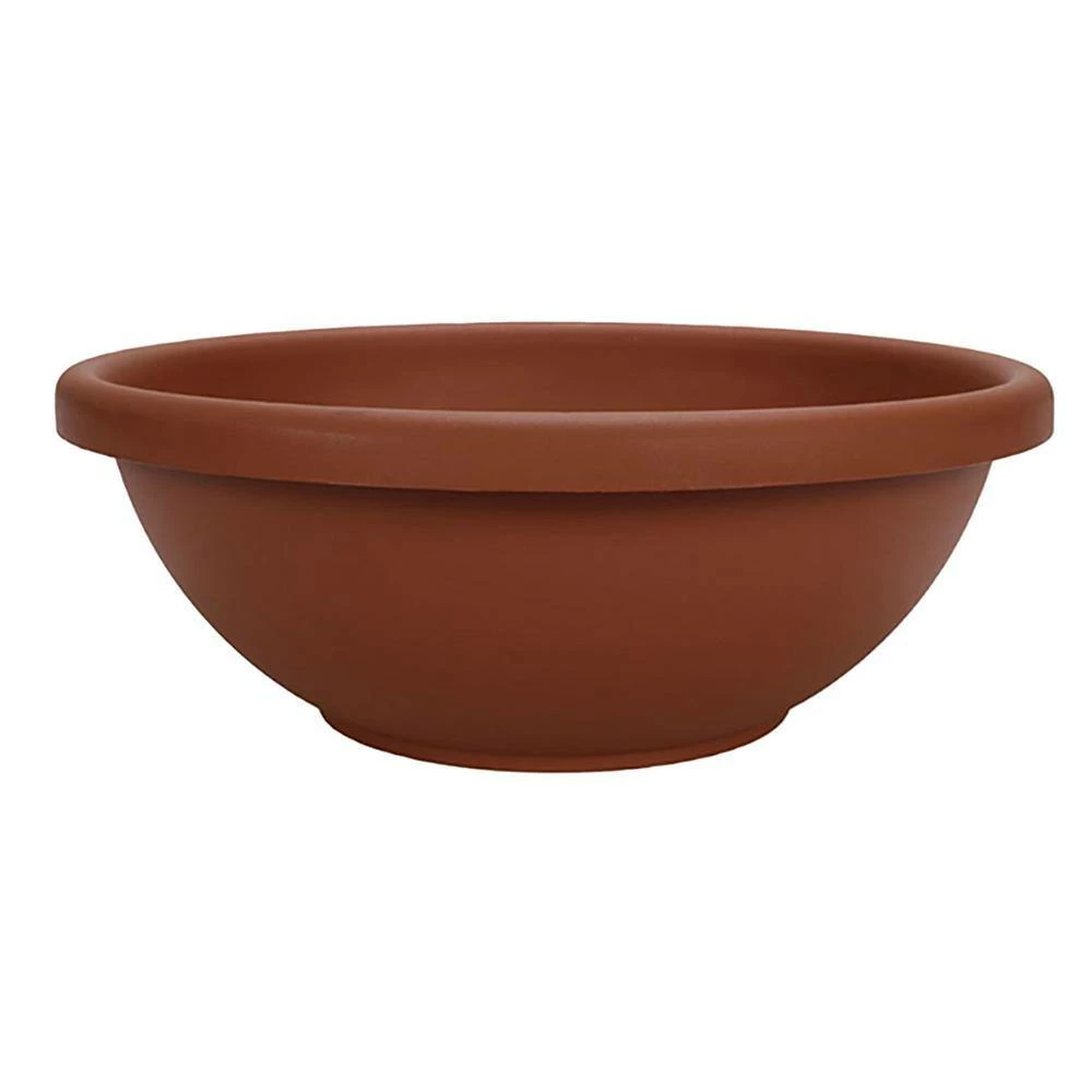 Hot Sale 👍 THE HC COMPANIES 18 in. Brown Resin Garden Bowl Plastic Planter Pot (2-Pack) 🎉 - Image 2
