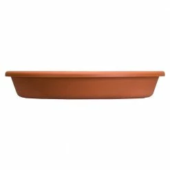 Promo 🔔 THE HC COMPANIES Classic 20 in. Brown Round Plastic Plant Pot Tray Saucer ❤️