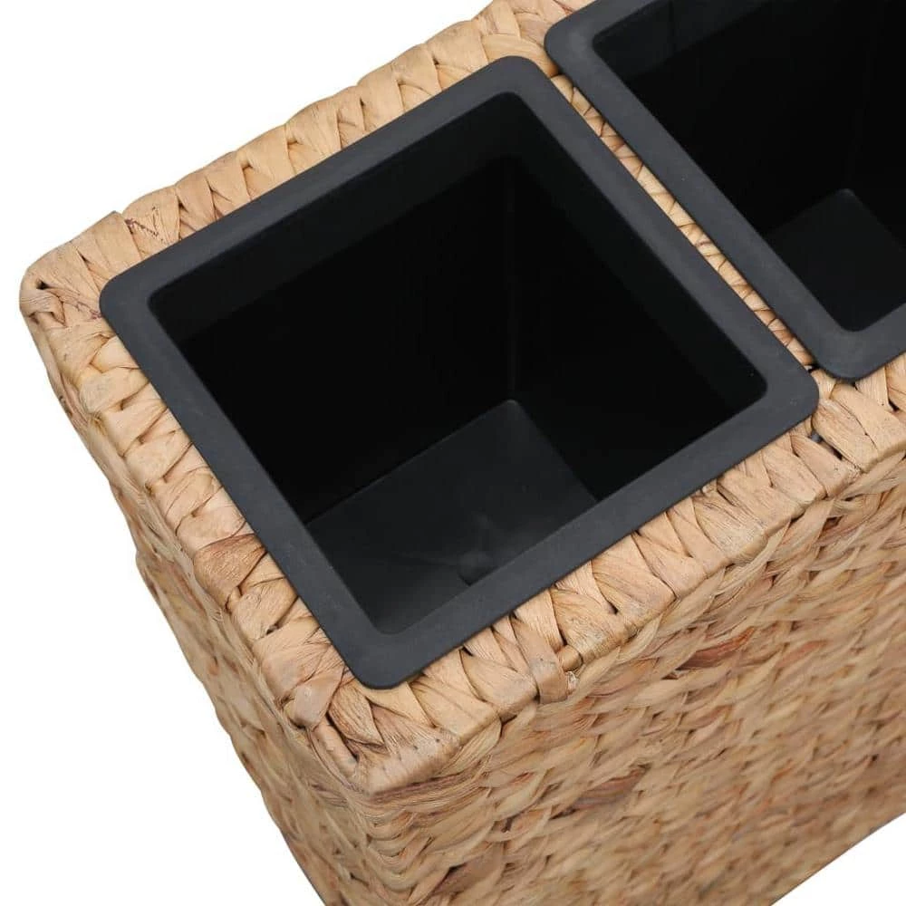 Brand new ๐ TIRAMISUBEST 31.1 in. x 8.7 in. x 29.9 in. brown water hyacinth steel frame garden raised bed with 4 Pots โญ - Image 4