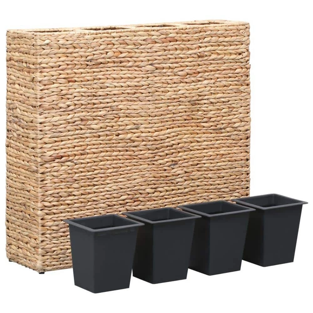 Brand new ๐ TIRAMISUBEST 31.1 in. x 8.7 in. x 29.9 in. brown water hyacinth steel frame garden raised bed with 4 Pots โญ - Image 6