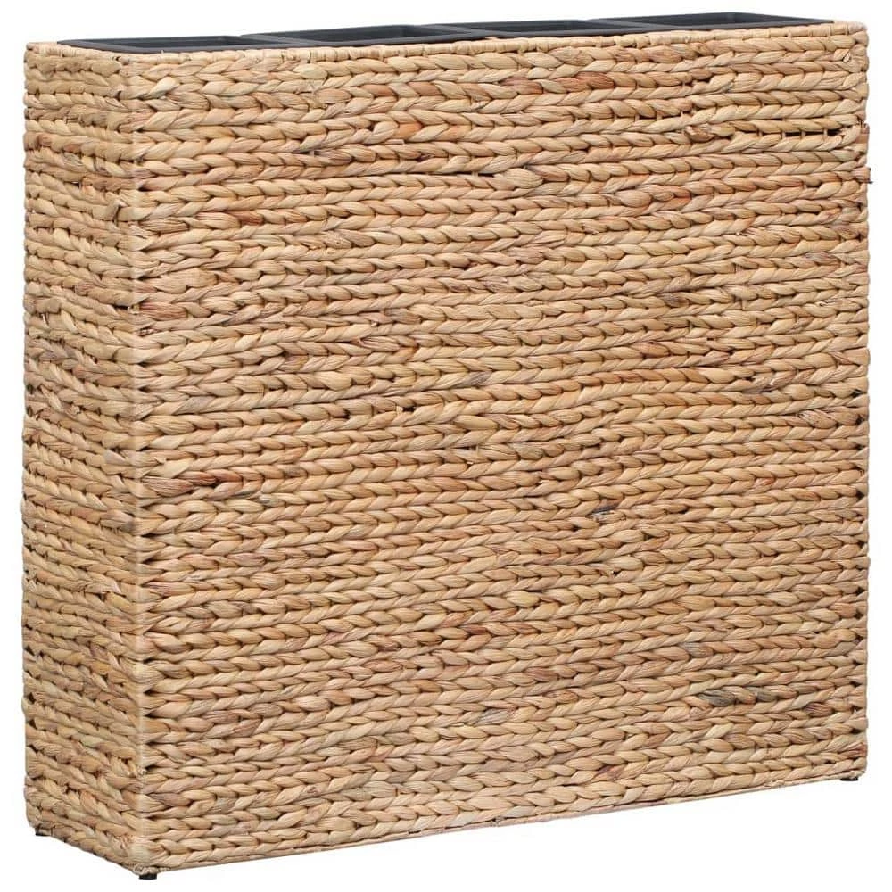 Brand new ๐ TIRAMISUBEST 31.1 in. x 8.7 in. x 29.9 in. brown water hyacinth steel frame garden raised bed with 4 Pots โญ