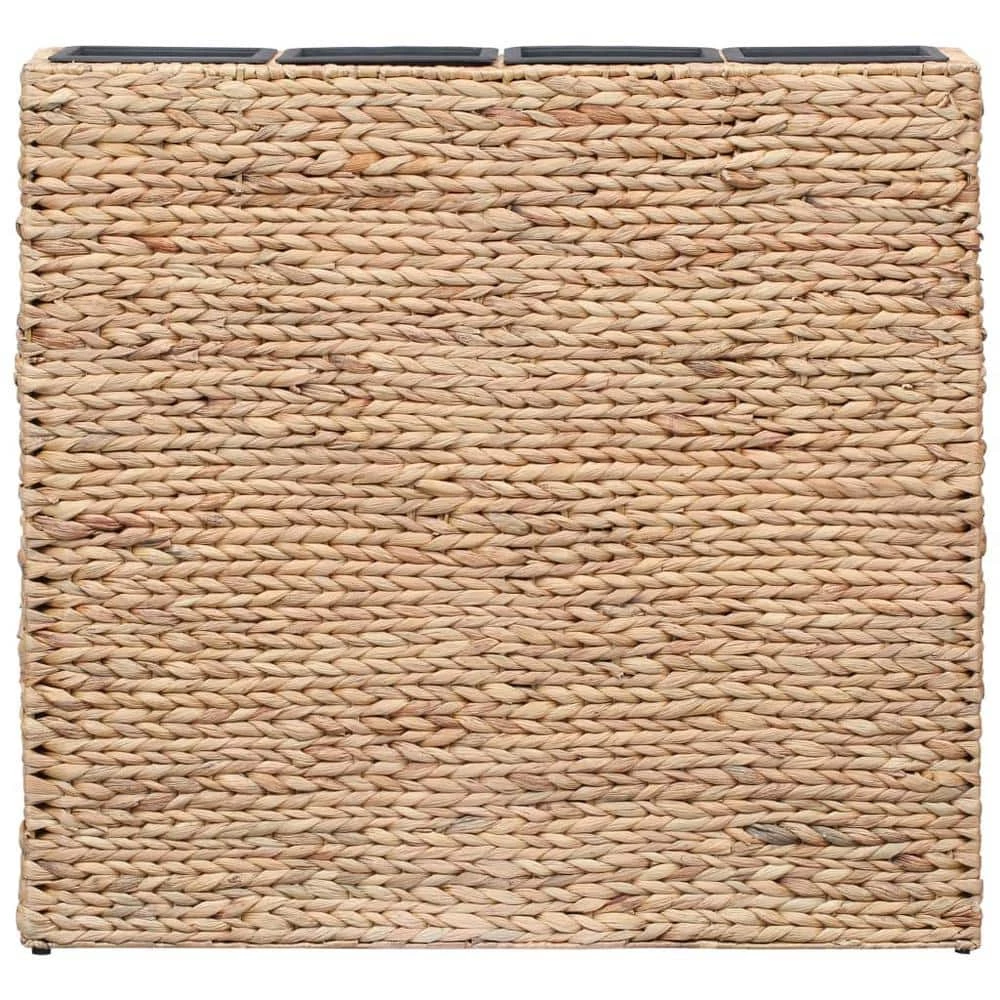 Brand new ๐ TIRAMISUBEST 31.1 in. x 8.7 in. x 29.9 in. brown water hyacinth steel frame garden raised bed with 4 Pots โญ - Image 2