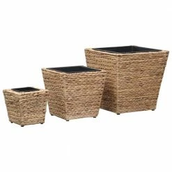 Best deal 🤩 TIRAMISUBEST 15.7 in. x 15.7 in. x 15.7 in. Brown Water Hyacinth Steel Frame Garden Raised Beds (3-Pack) 🤩