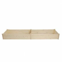 Outlet 💯 TIRAMISUBEST 96.06 in. x 24.02 in. x 10.04 in. Wood Planting Frame Ground Raised Planter Box 🔔