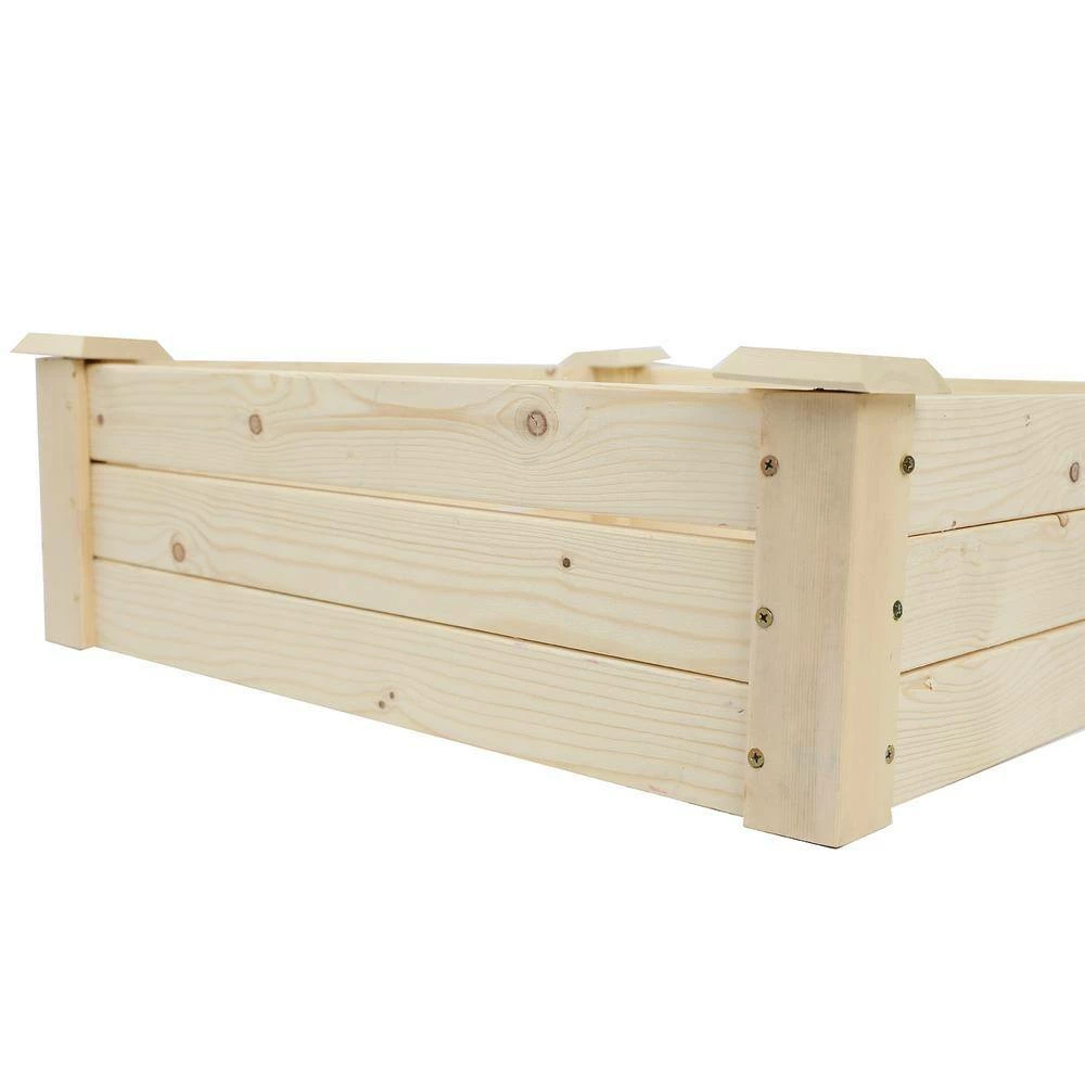 Coupon ๐งจ TIRAMISUBEST 24.02 in. x 24.02 in. x 7.87 in. Wood Planting Frame Ground Raised Planter Box ๐ฏ - Image 3
