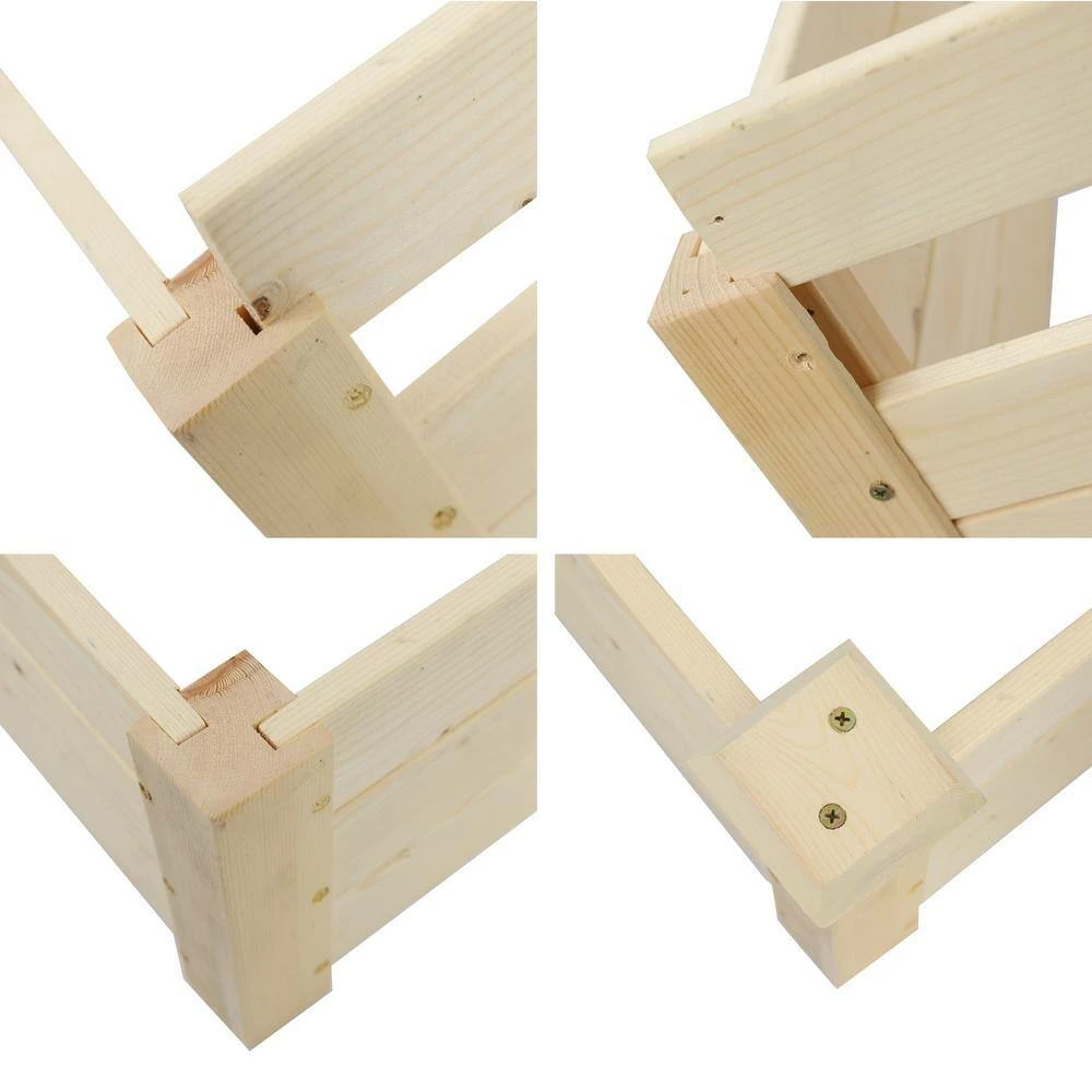 Coupon ๐งจ TIRAMISUBEST 24.02 in. x 24.02 in. x 7.87 in. Wood Planting Frame Ground Raised Planter Box ๐ฏ - Image 8