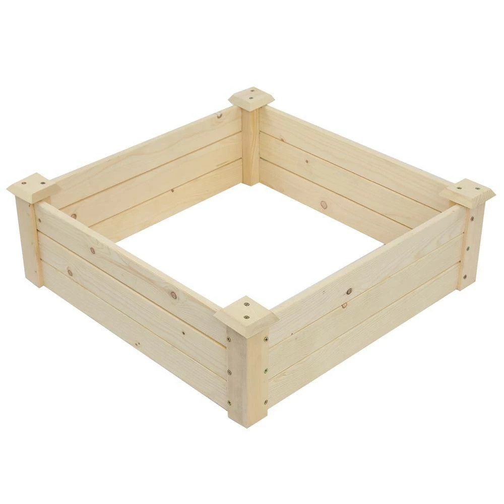 Coupon ๐งจ TIRAMISUBEST 24.02 in. x 24.02 in. x 7.87 in. Wood Planting Frame Ground Raised Planter Box ๐ฏ - Image 6