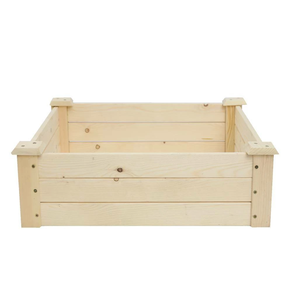 Coupon ๐งจ TIRAMISUBEST 24.02 in. x 24.02 in. x 7.87 in. Wood Planting Frame Ground Raised Planter Box ๐ฏ - Image 4