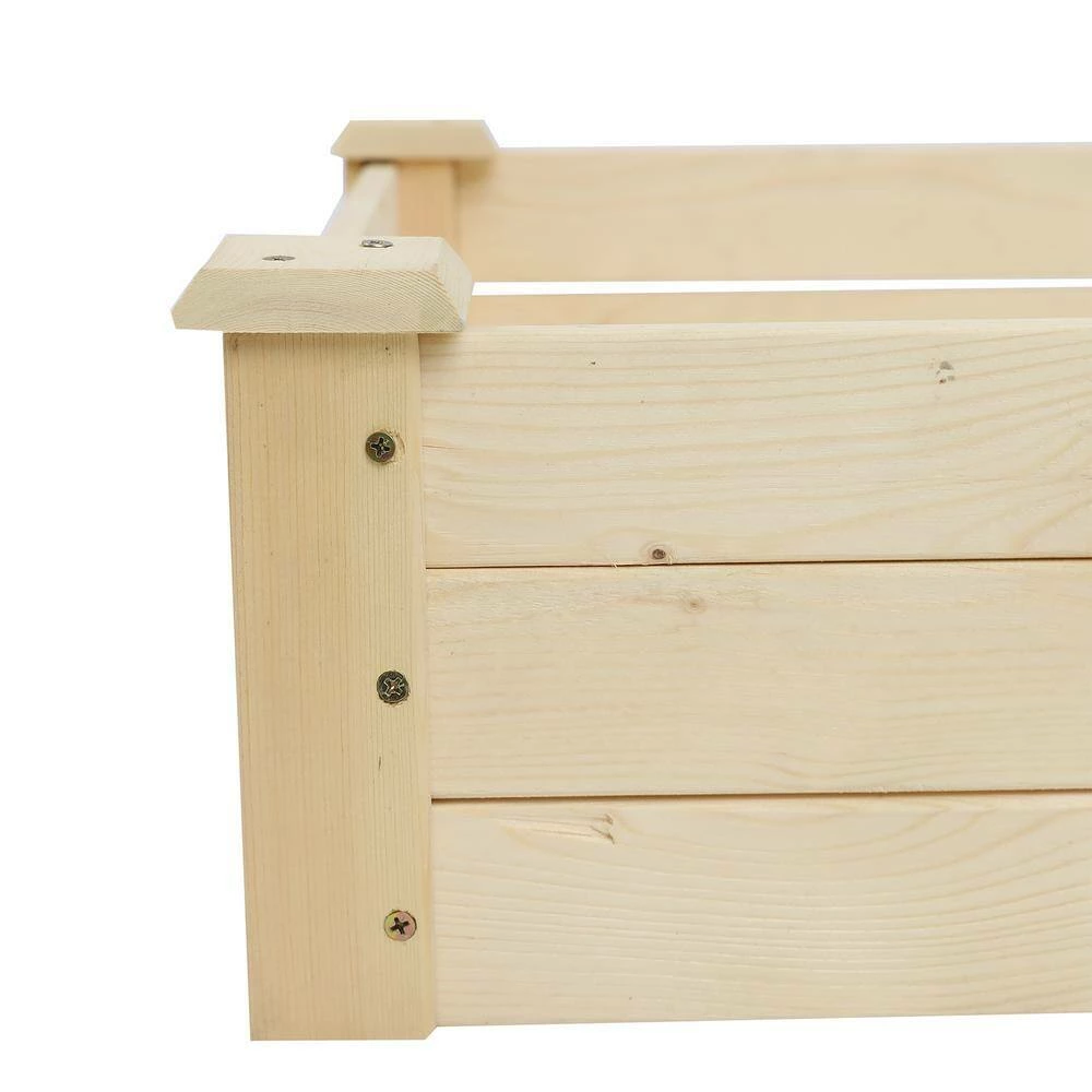 Coupon ๐งจ TIRAMISUBEST 24.02 in. x 24.02 in. x 7.87 in. Wood Planting Frame Ground Raised Planter Box ๐ฏ - Image 5