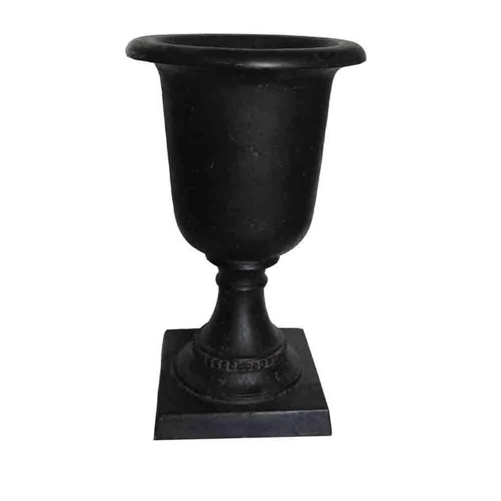 Budget โค๏ธ MPG 17-1/2 in. x 29 in. Cast Stone Fiberglass Italian Urn in Aged Charcoal โญ