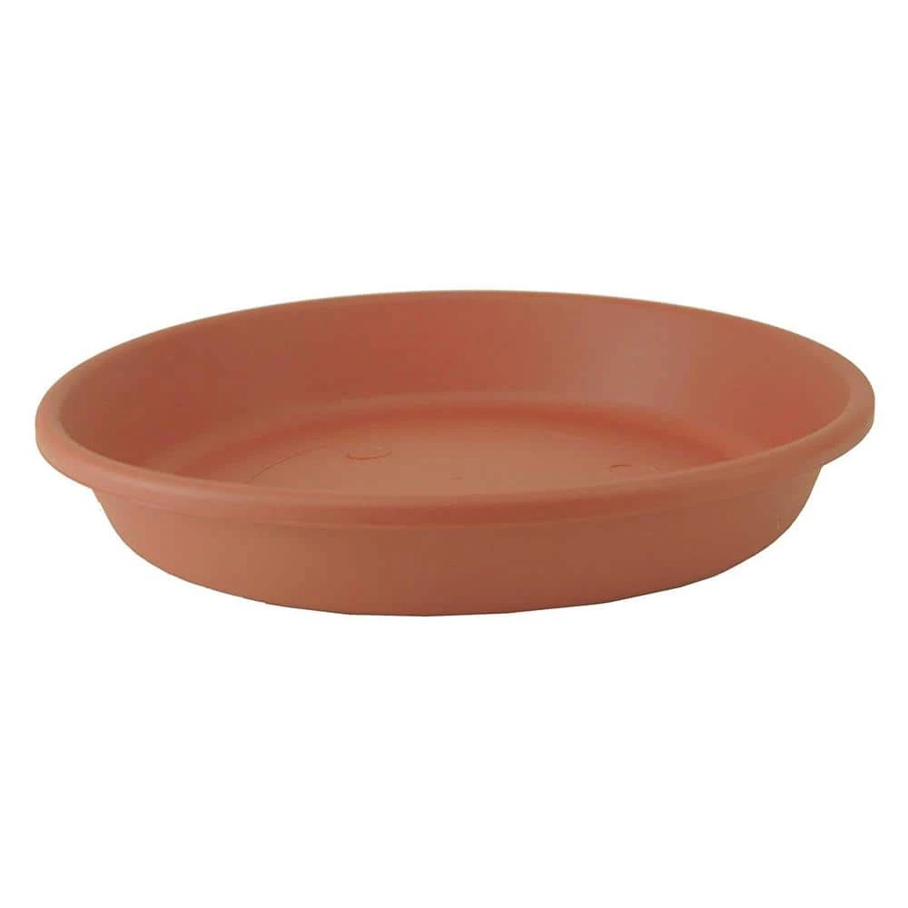 Flash Sale 🌟 THE HC COMPANIES Classic 12 in. Clay Plastic Round Plant Flower Pot Tray Saucer 😉