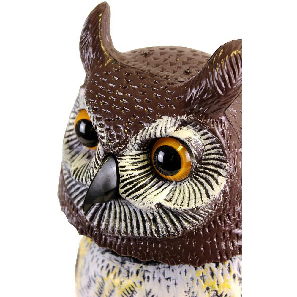 New 🎉 Emsco 17.25 in. Garden Owl Decoy Pest Repellant with Swivel Head 💯 - Image 2