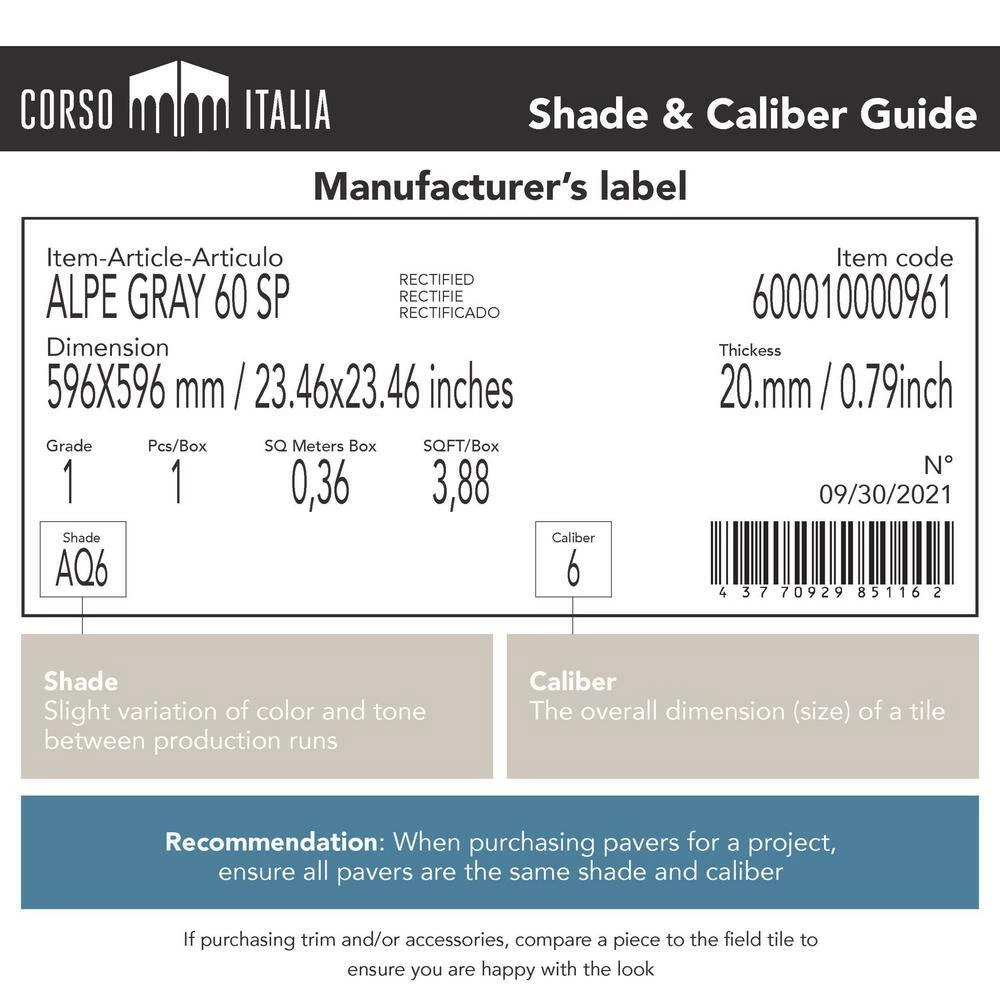 Deals 😉 Corso Italia Foresta Gray 8 in. x 8 in. x 0.75 in. Porcelain Paver Sample 🎁 - Image 6