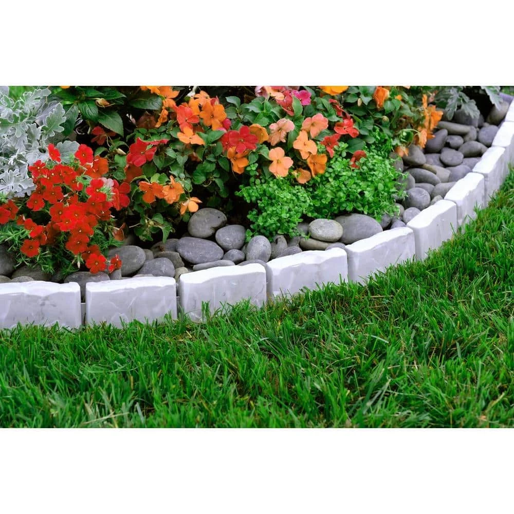 Flash Sale 👏 ProFlex Decorative Faux Stone 10 ft. x 2.7 in. Gray Plastic No-Dig Landscape Edging Kit ⭐ - Image 3