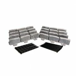 Flash Sale 👏 ProFlex Decorative Faux Stone 10 ft. x 2.7 in. Gray Plastic No-Dig Landscape Edging Kit ⭐