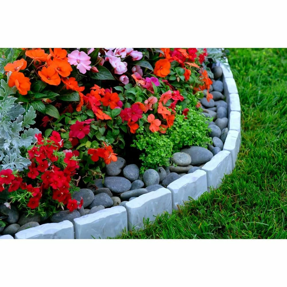 Flash Sale 👏 ProFlex Decorative Faux Stone 10 ft. x 2.7 in. Gray Plastic No-Dig Landscape Edging Kit ⭐ - Image 2