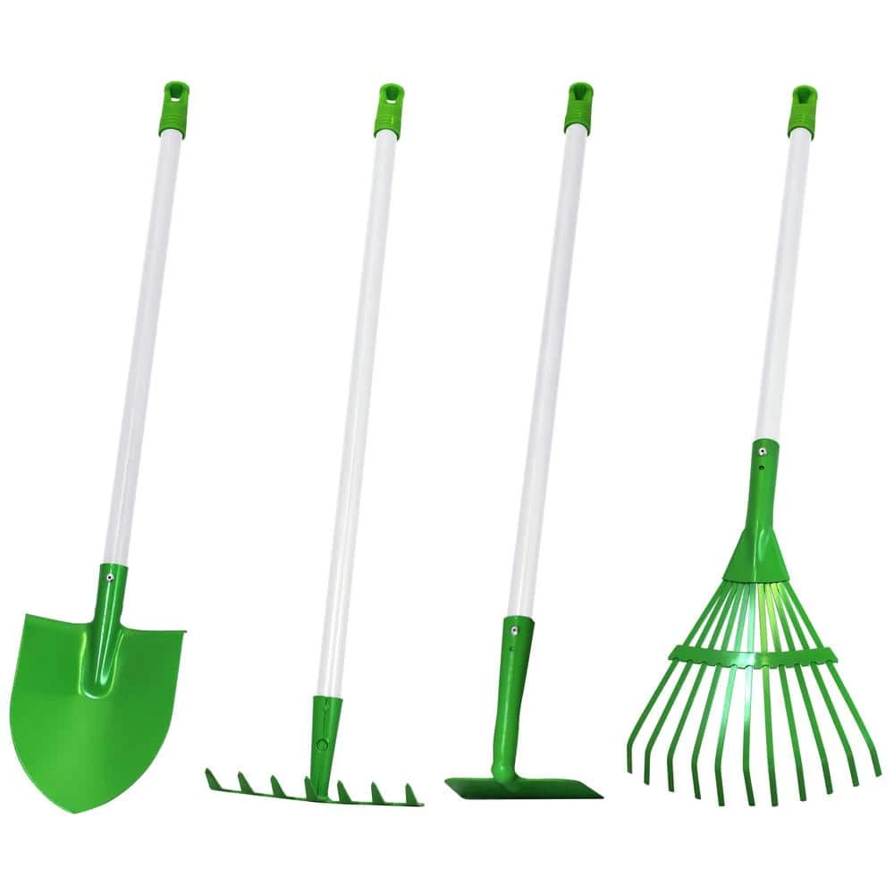Hot Sale 😉 Emsco Little Diggers 28 in. Children's Garden Tool Variety Pack, Includes Shovel, Rake, Hoe, Bow Rake 🎉