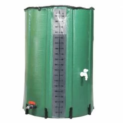 New โจ TIRAMISUBEST 100 Gal. Rain Barrel Water Collection With Scale in Green โจ