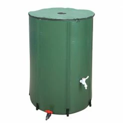 Best reviews of 😉 TIRAMISUBEST 100 gal. Folding Rain Barrel Water Collection in Green 🔔