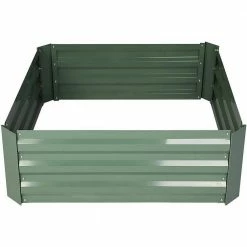 Outlet β TIRAMISUBEST 36 in. x 36 in. x 12 in. Green Galvanized Steel Raised Garden Bed π