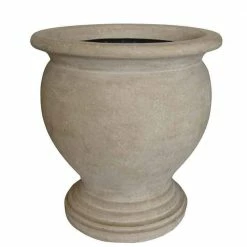 Cheap โ MPG 20 in. x 21-1/2 in. Cast Stone Fiberglass Greek Urn in Limestone ๐