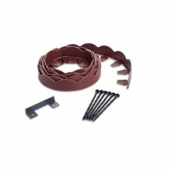 Promo 🛒 ProFlex 20 ft. Red Scalloped Woodgrain Plastic No-Dig Edging Kit ✨