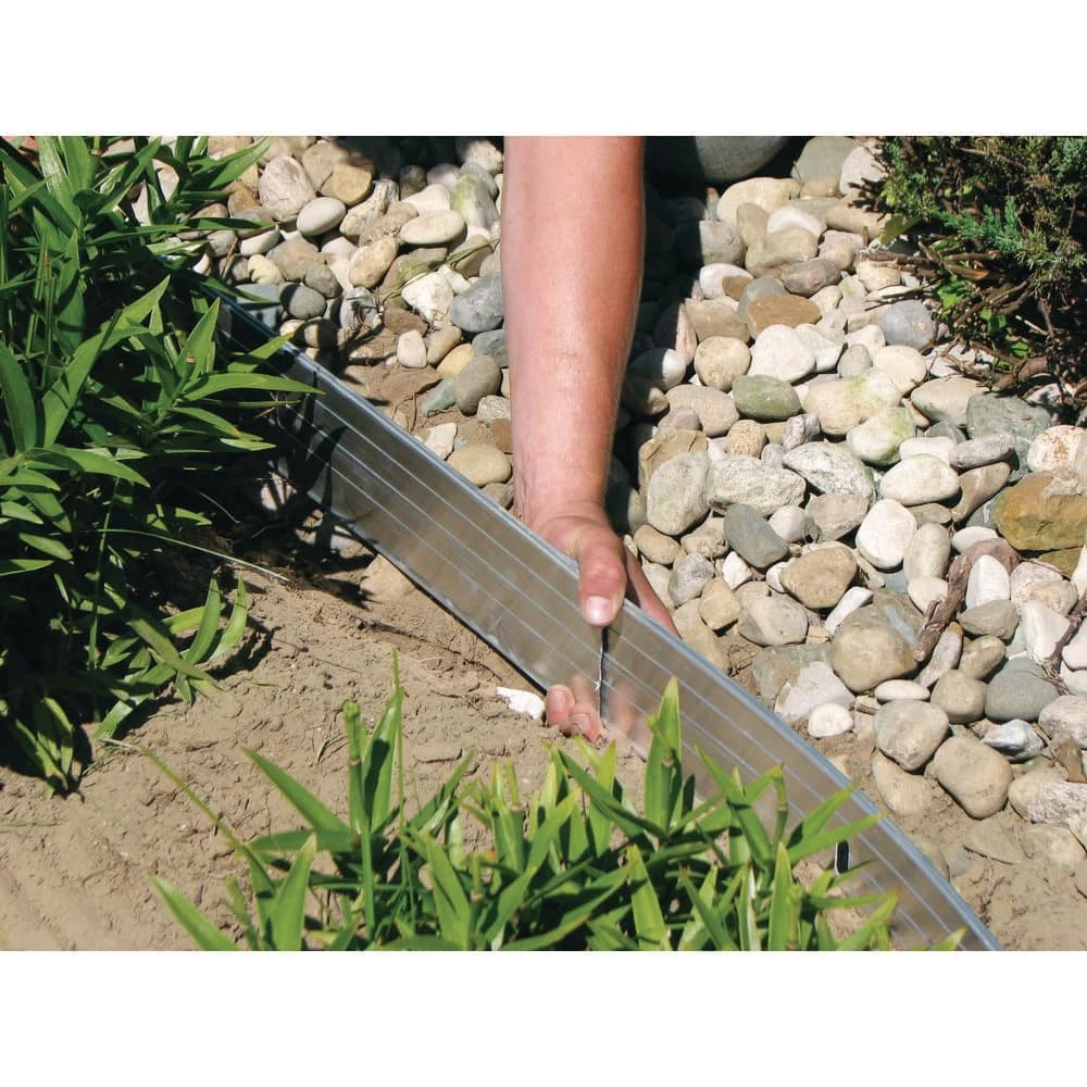 Best Pirce 😀 ProFlex 48 ft. x 0.18 in. x 4 in. Mill (Silver) Aluminum Edging Kit 🥰 - Image 5