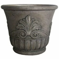 Buy ⭐ MPG 19 in. D Special Aged Granite Cast Stone Italian Leaf Pot 🤩