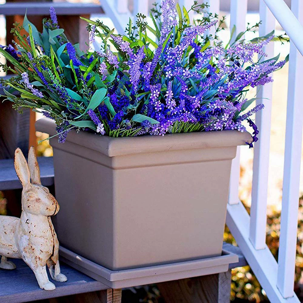 New π THEΒ HC COMPANIES 15.5 in. Tan Square Plastic Accent Planter (2-Pack) π - Image 4