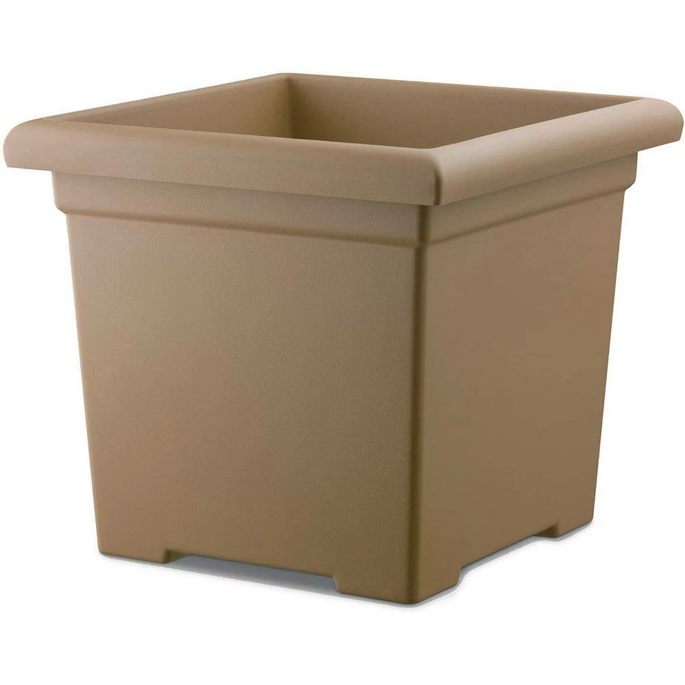 New π THEΒ HC COMPANIES 15.5 in. Tan Square Plastic Accent Planter (2-Pack) π - Image 2